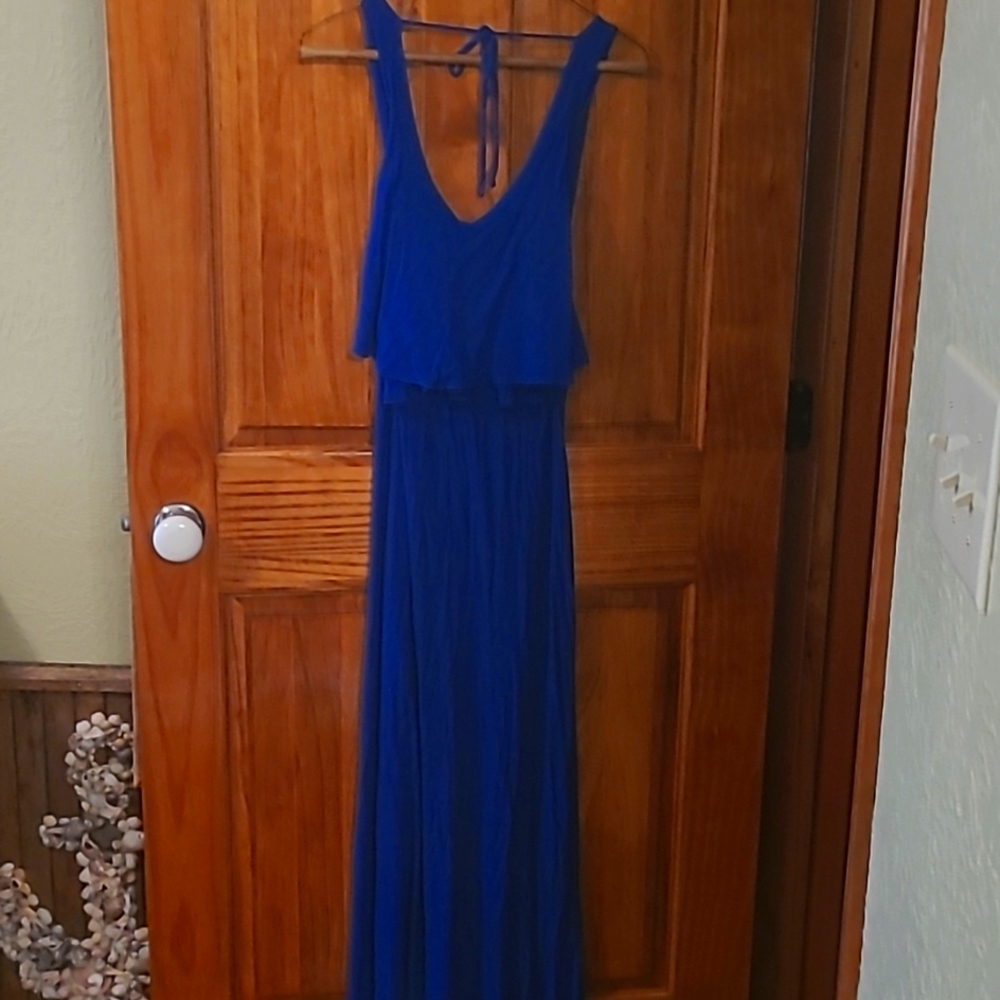 Rolla coster long blue dress med